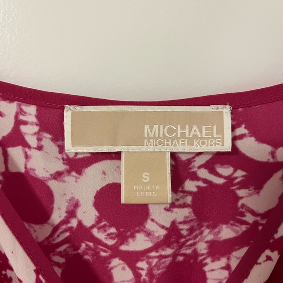 Michael Kors Pink and White Patchwork Spaghetti-Strap Maxi Dress - Picture 2 of 2